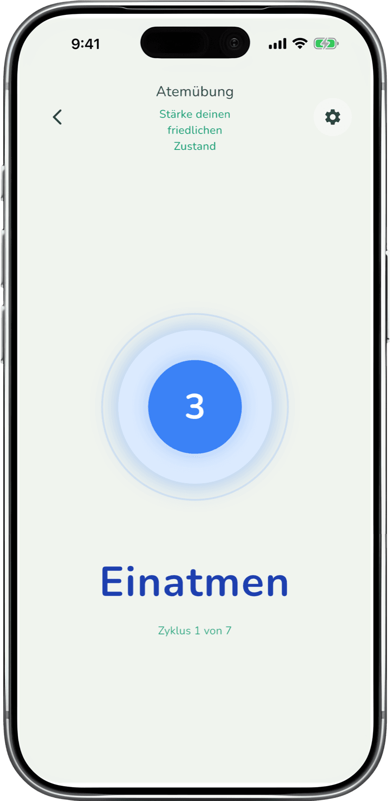 Geführte Atemübungen - app screenshot