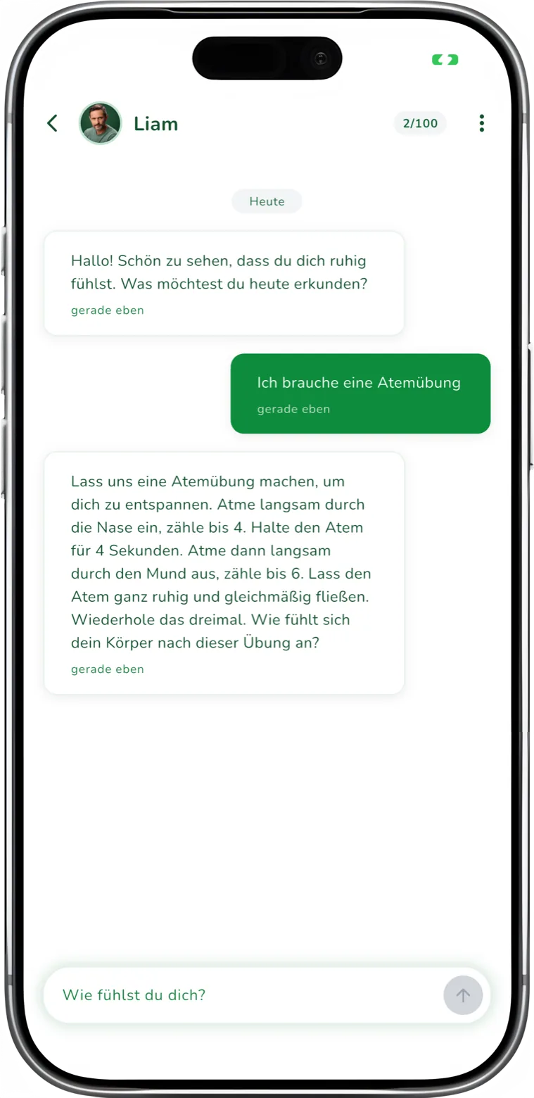 Ein KI-Begleiter, feinabgestimmt für Unterstützung bei Angst