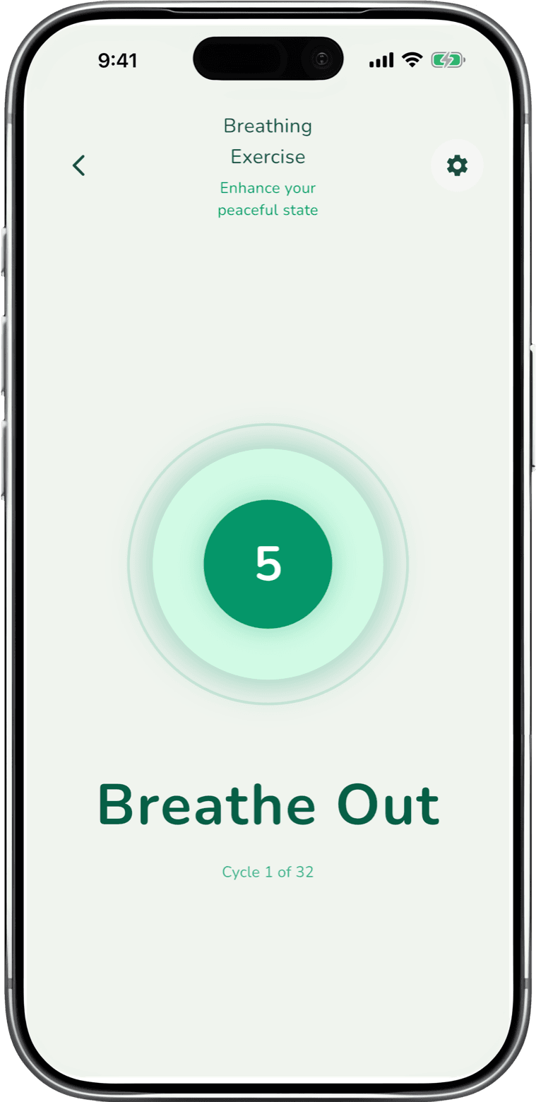 Guided Breathing - app screenshot