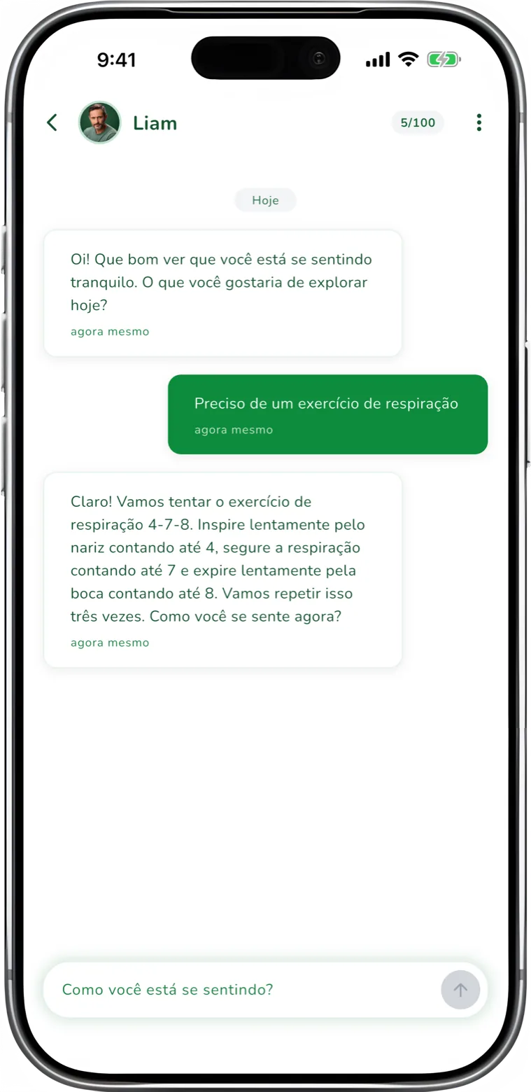 Um companheiro de IA ajustado para apoio com ansiedade